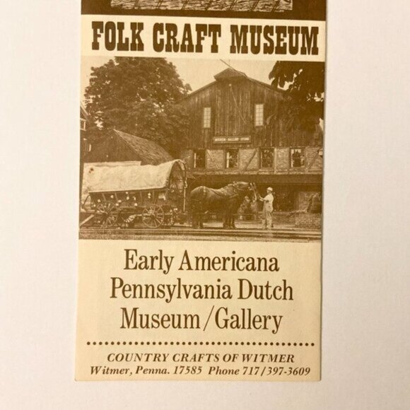 Vintage Folk Craft Museum Pennsylvania Dutch Gallery  Travel Brochure Americana - Picture 4 of 12